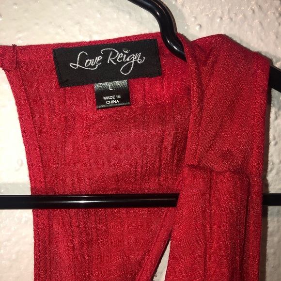 Love Reign Women’s Red Maxi Dress Size L. N. W.T. Sheath,Cocktail,& Party - Picture 3 of 10